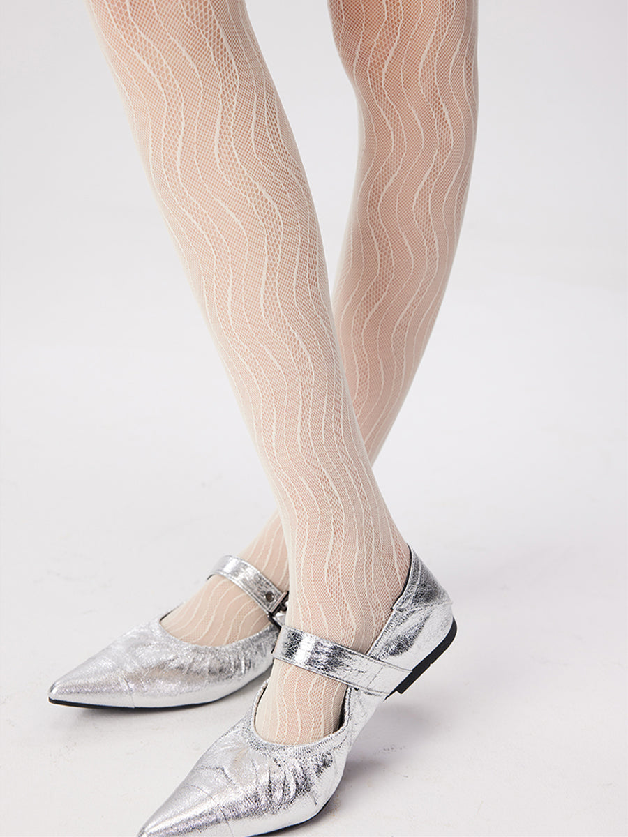 Wave Stripe Sheer Tights