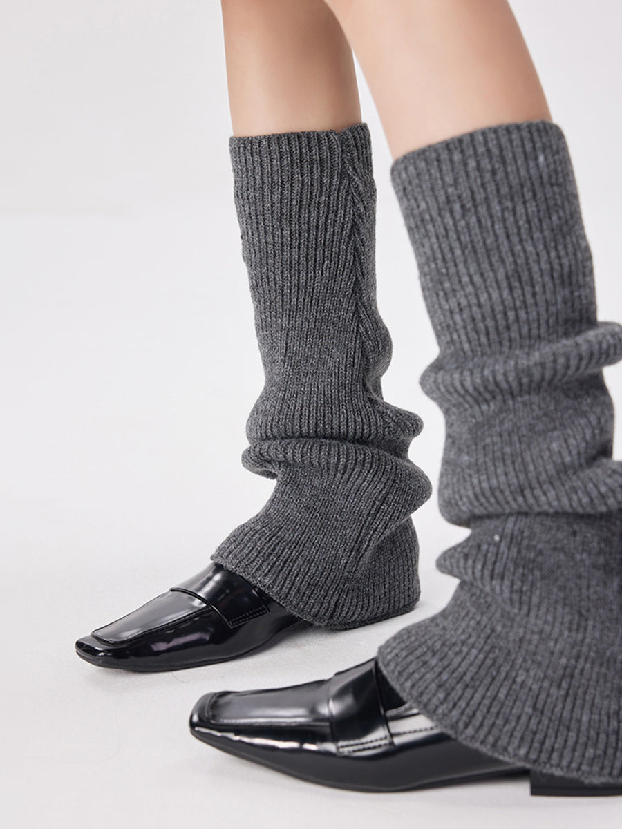 Flared Ribbed Leg Warmers