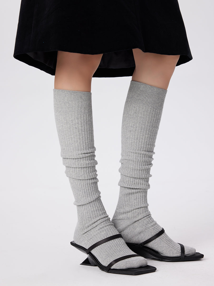 Slouch Ribbed Knee High Socks