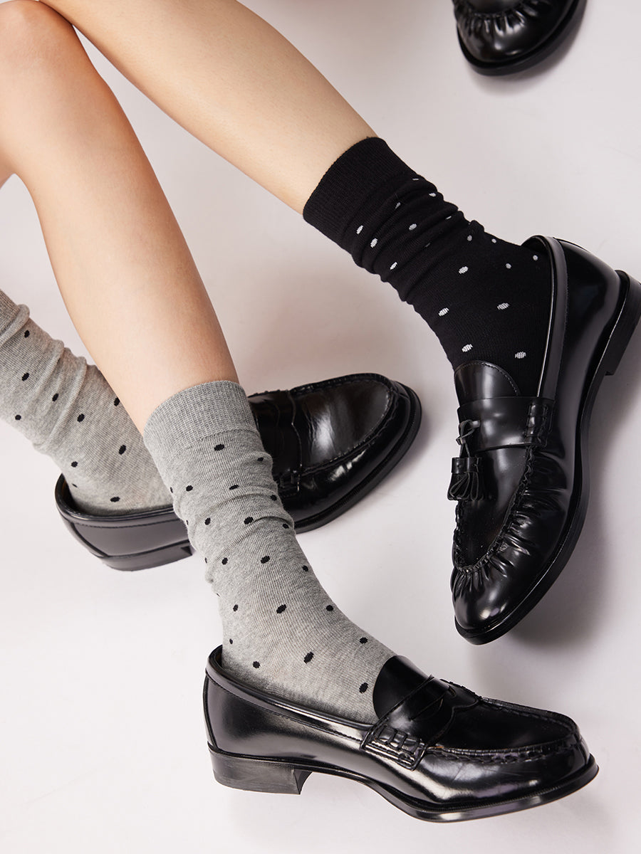 Polka Dot Crew Socks