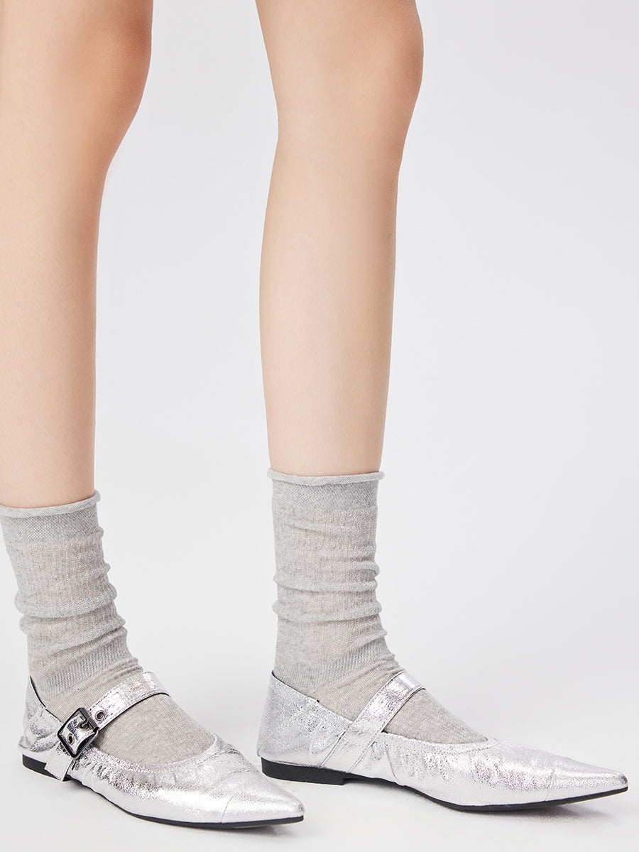 Slouch Ribbed Crew Socks