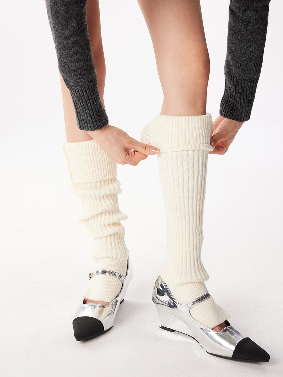 Ribbed Knit Leg Warmers