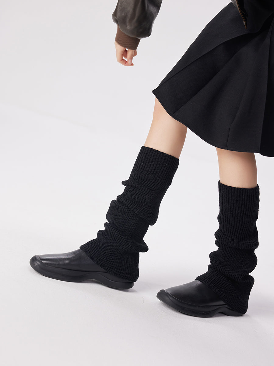 Flared Ribbed Leg Warmers