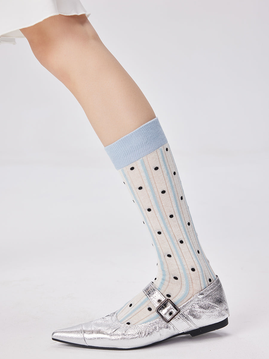 Polka Dot Crew Socks