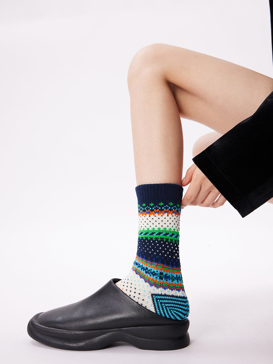 Nordic Knit Crew Socks