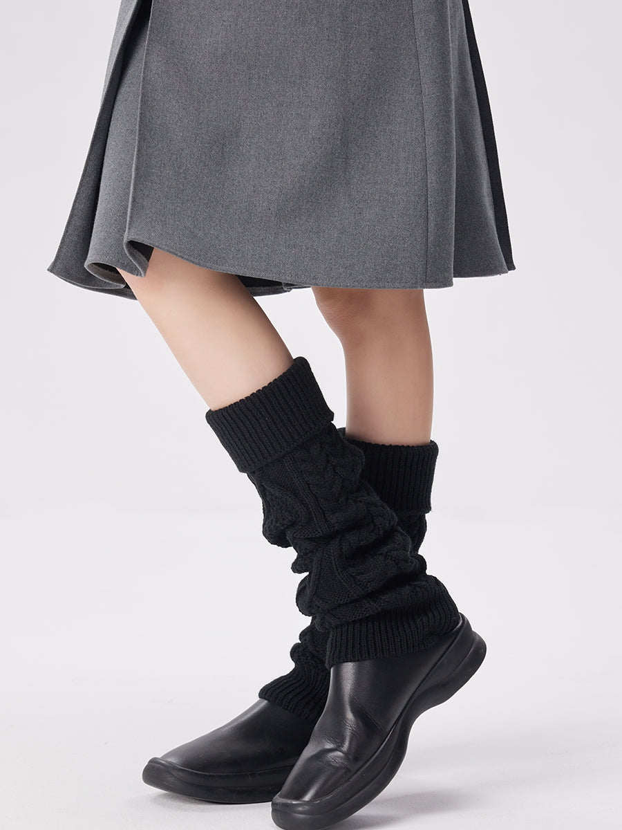 Cable Knit Slouch Leg Warmers