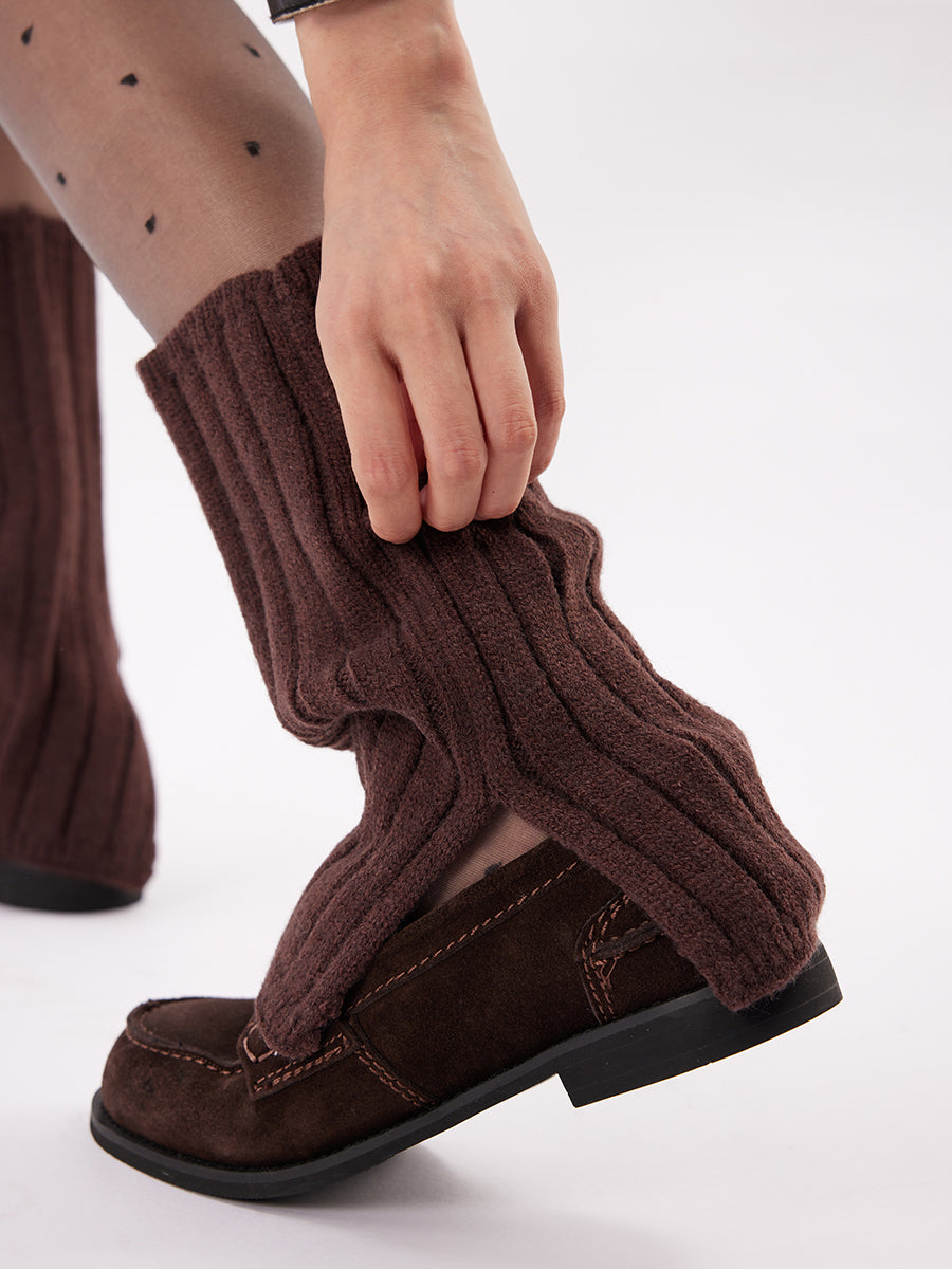 Split-Hem Ribbed Leg Warmers
