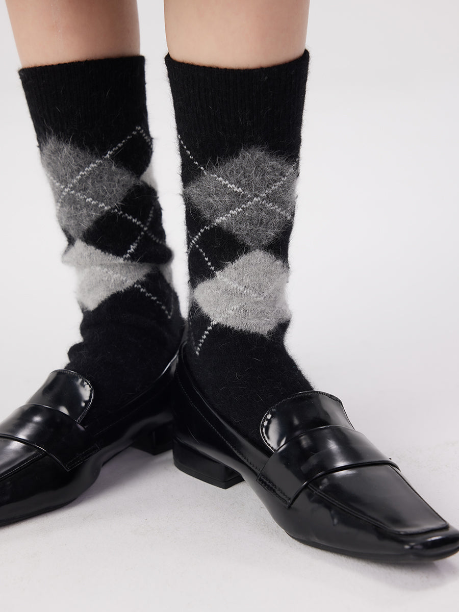 Argyle Crew Socks