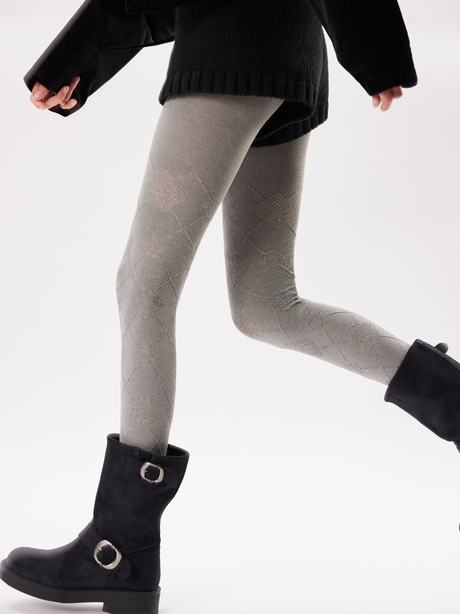 Diamond Pattern Tights