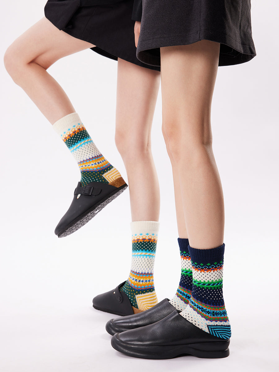 Nordic Knit Crew Socks