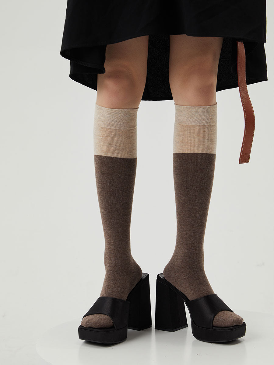 Colorblock Knee High Socks