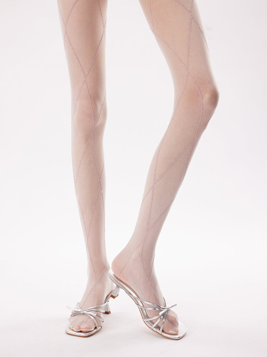 Sheer Diamond Glitter Tights