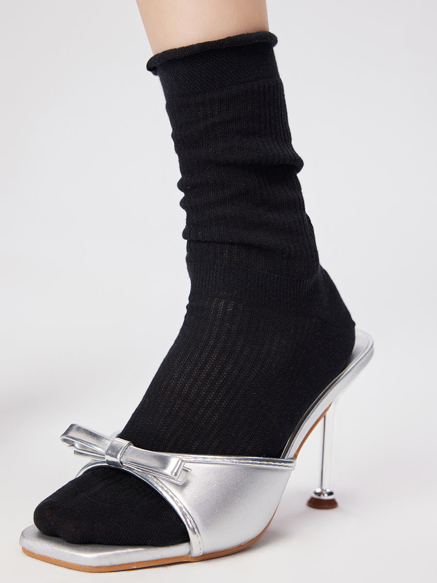 Slouch Ribbed Crew Socks