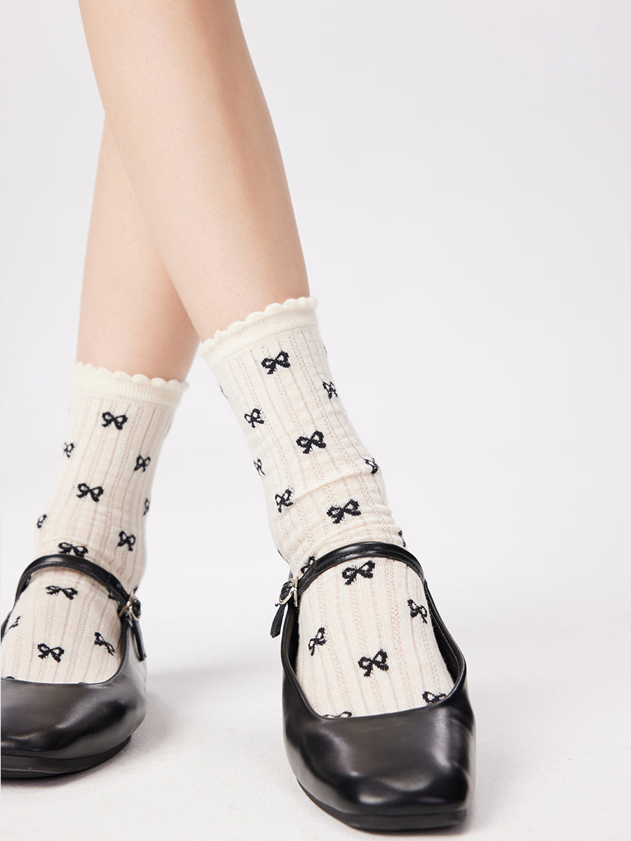 Polka Dot Crew Socks