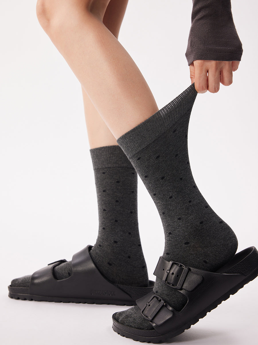 Polka Dot Crew Socks