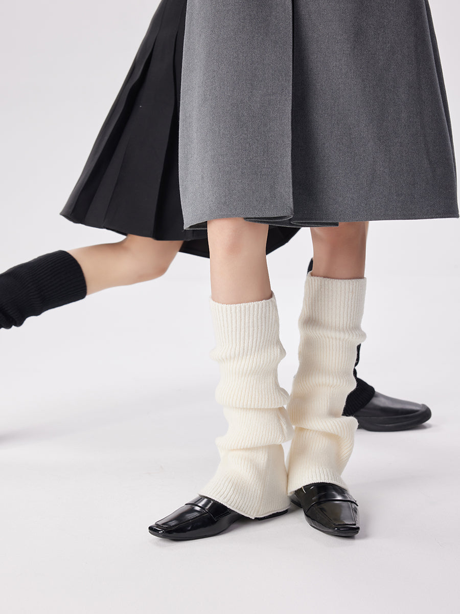 Flared Ribbed Leg Warmers