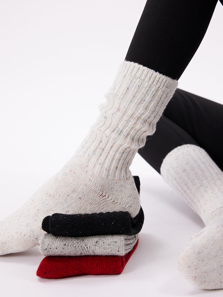 Ribbed Crew Socks