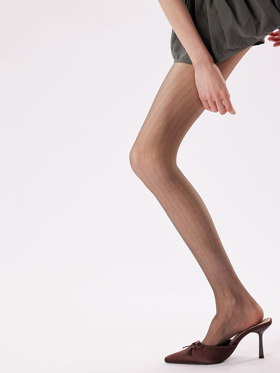 Sheer Pinstripe Tights
