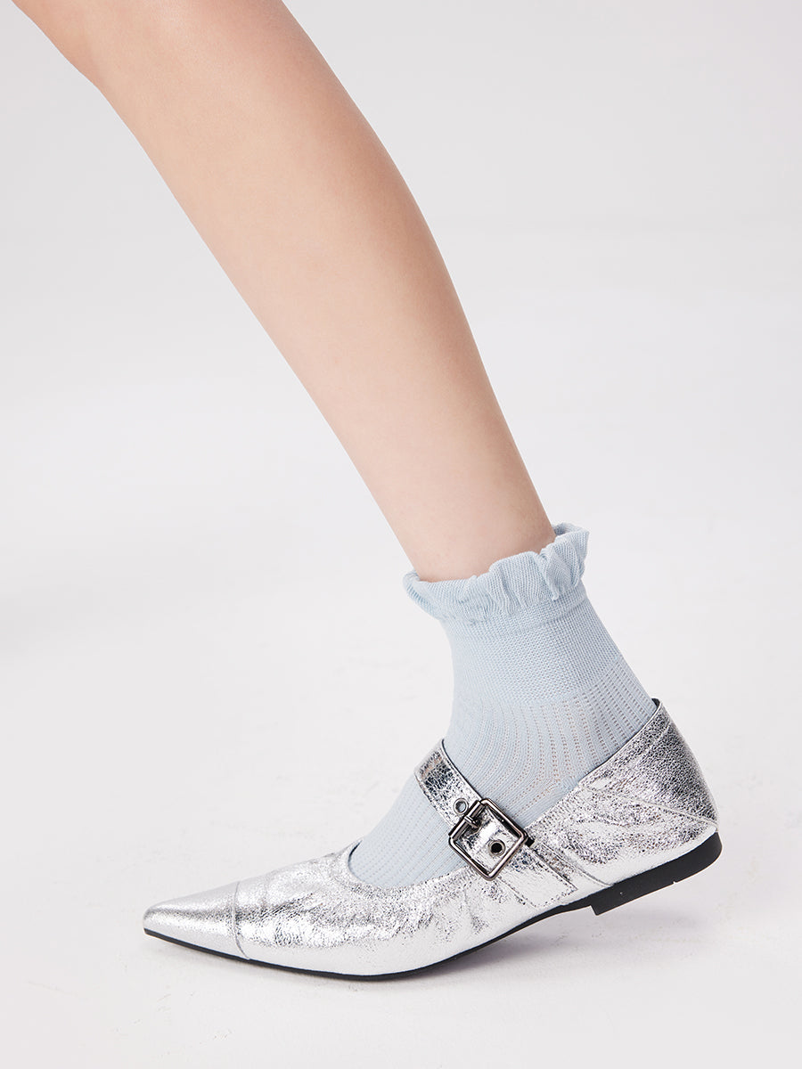 Ruffled Cuff Short Crew Socks