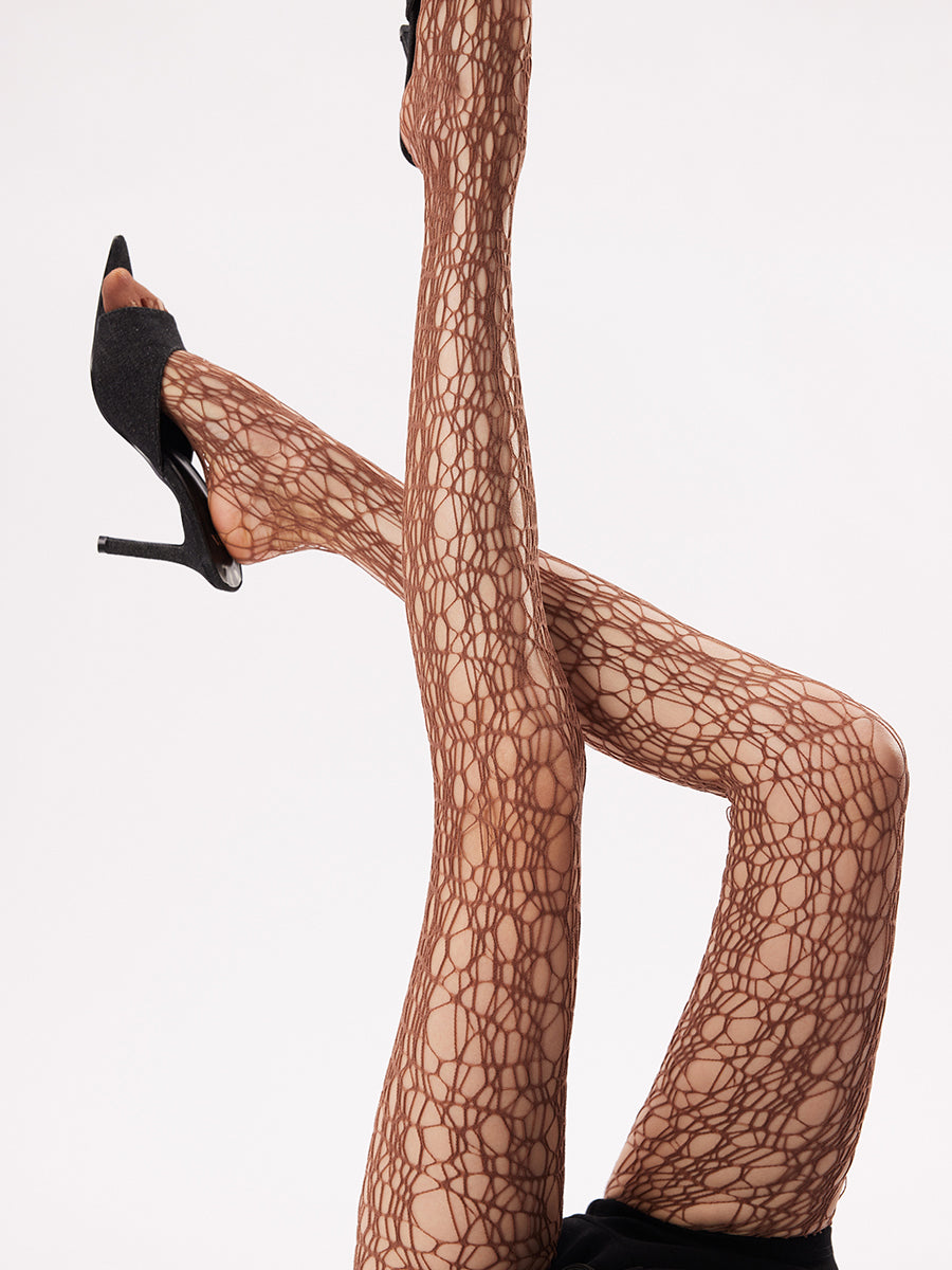 Distressed Fishnet Tights