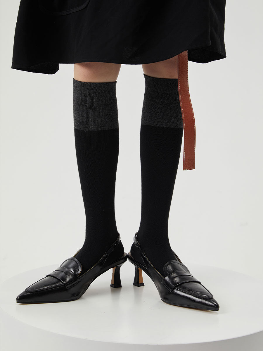 Colorblock Knee High Socks