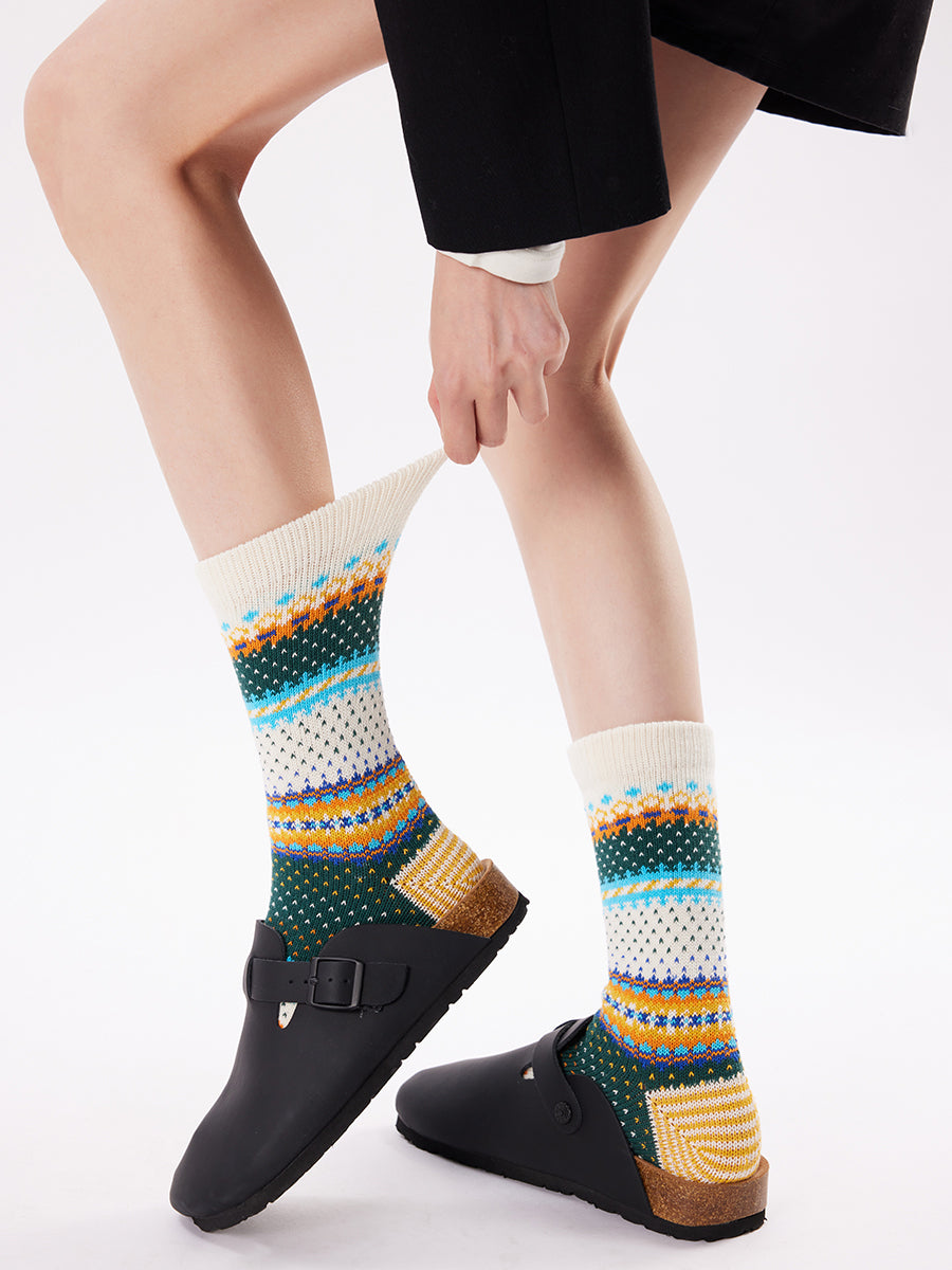 Nordic Knit Crew Socks