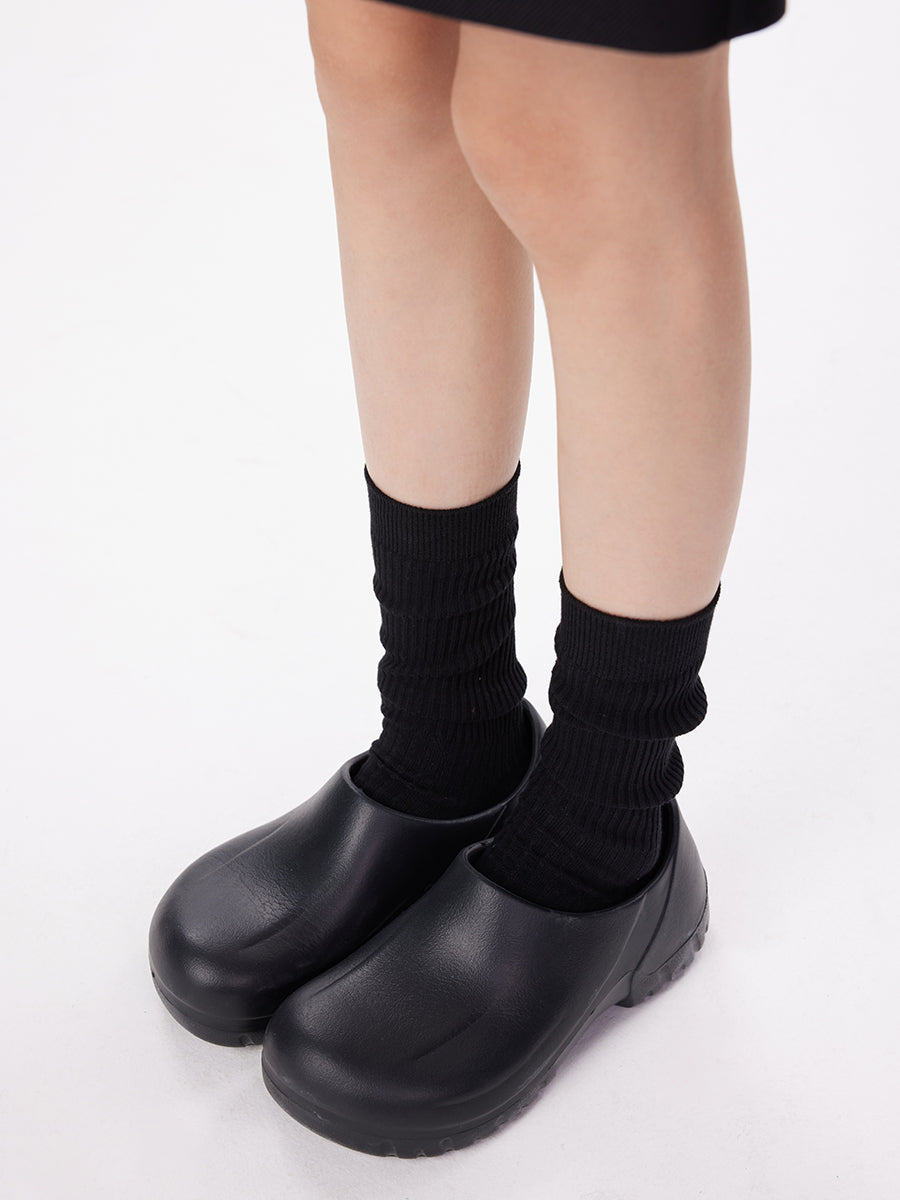 Ribbed Crew Socks