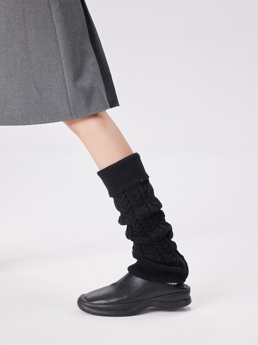 Cable Knit Slouch Leg Warmers