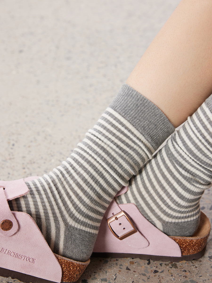 Stripe Crew Socks