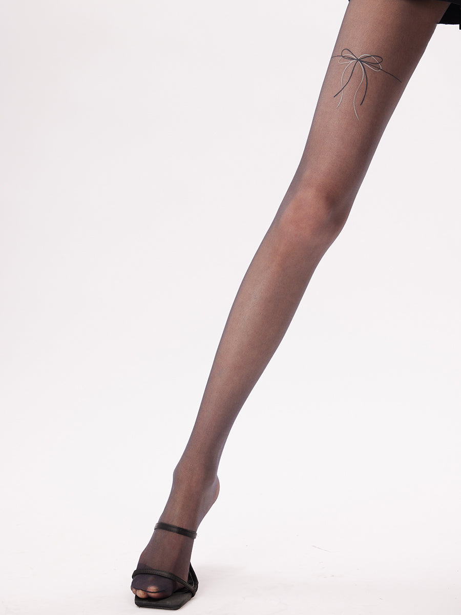 Sheer Bow Tights