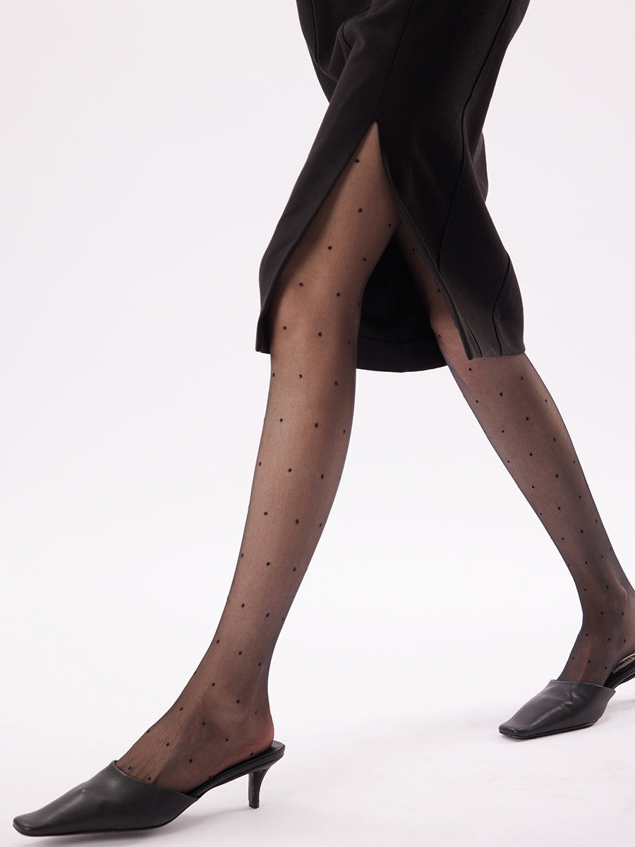 Sheer Polka Dot Tights