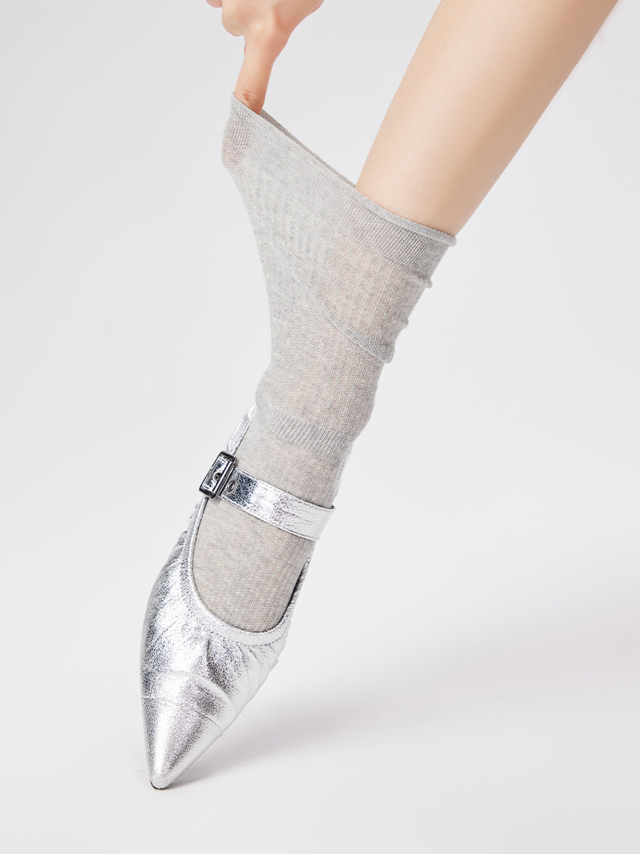 Slouch Ribbed Crew Socks