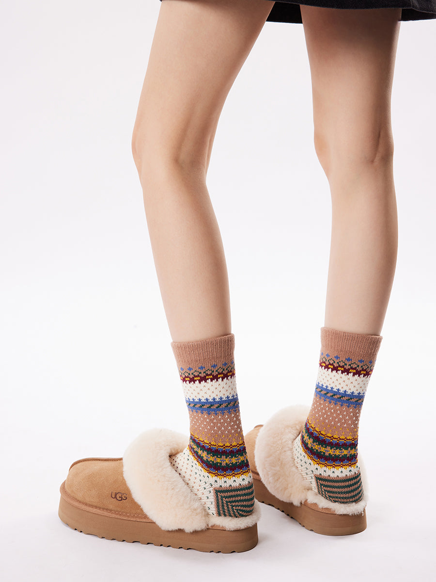 Nordic Knit Crew Socks