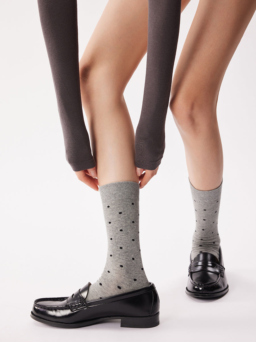 Polka Dot Crew Socks