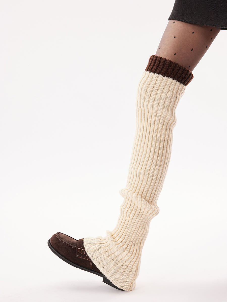 Colorblock Over-the-Knee Ribbed Knit Leg Warmers