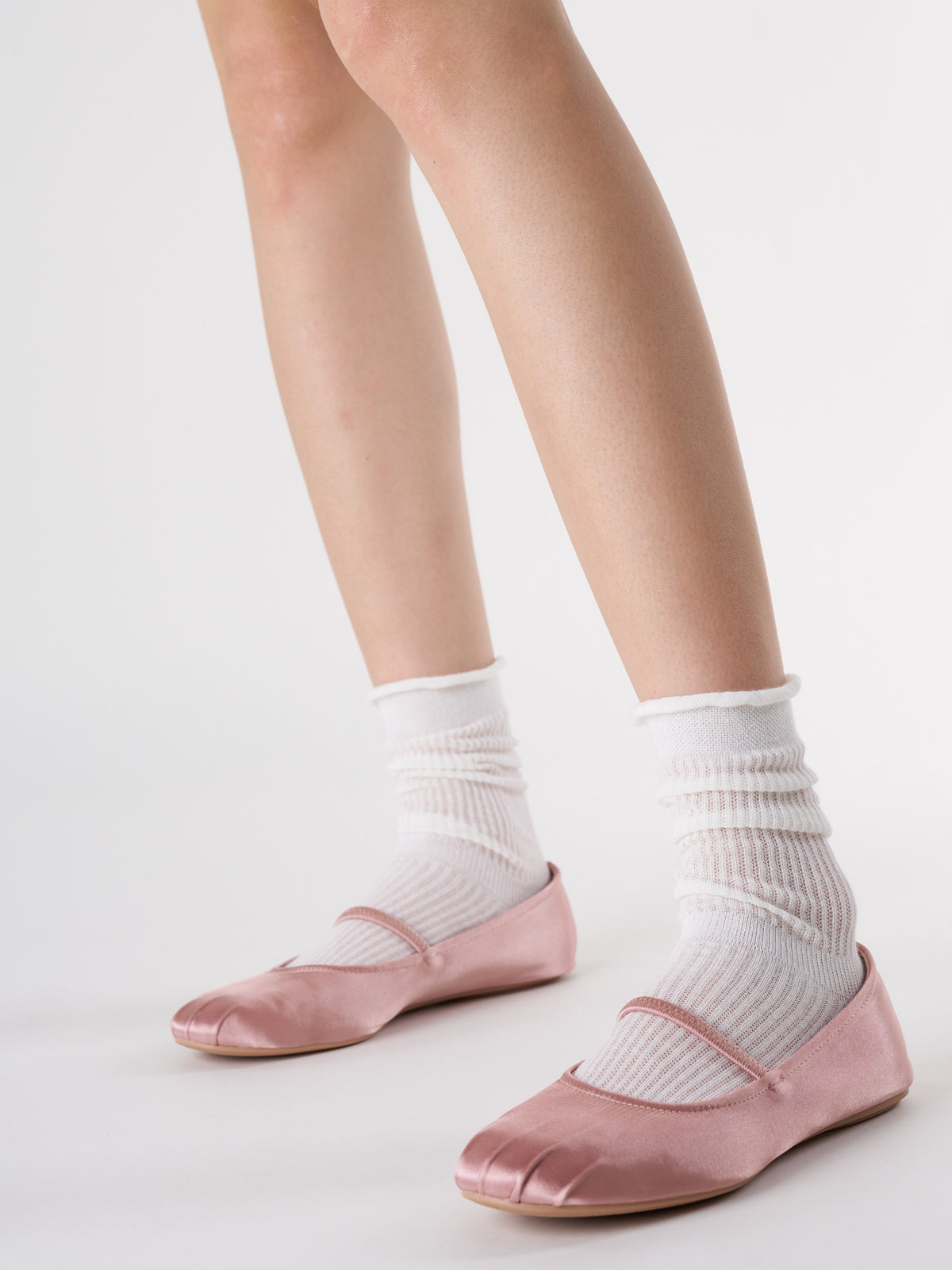 Ribbed Slouch Crew Socks
