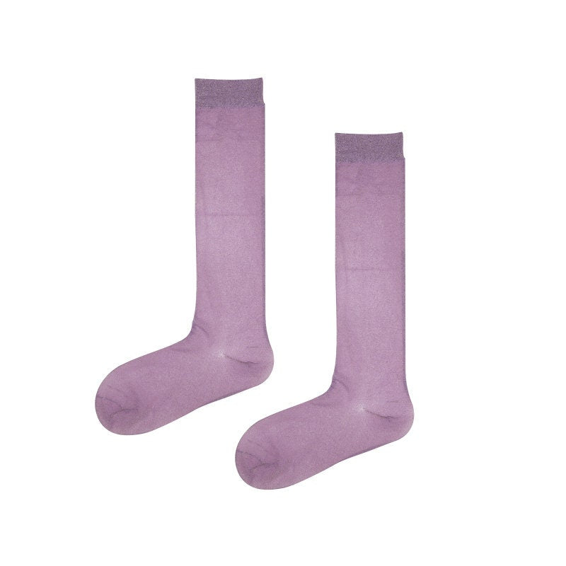 Shiny Knee High Socks For Women