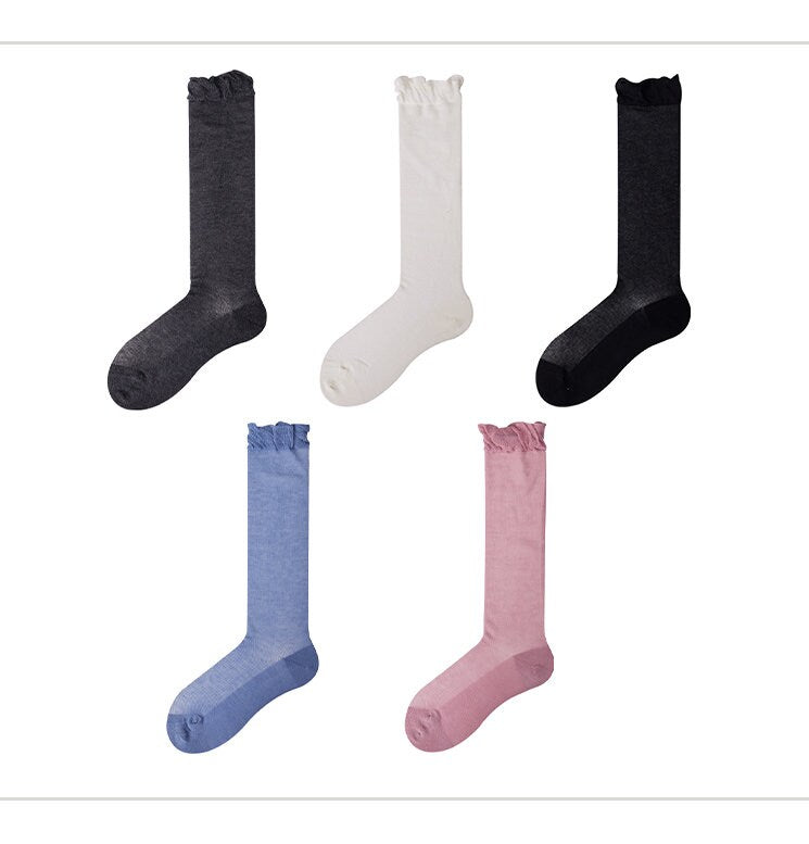 Slouch Mesh Knee High Socks / Calf Socks For Women