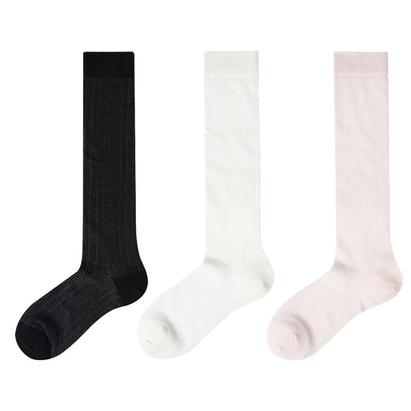 Stripe Semi-Sheer Knee High Socks For Women