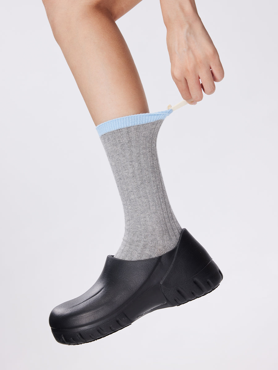 Colorblock Ribbed Crew Socks