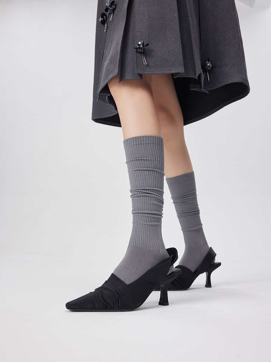 Classic Ribbed Knee High Socks