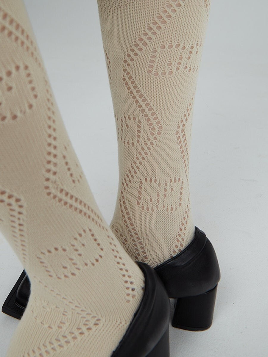 Pointelle Knee High Socks For Women