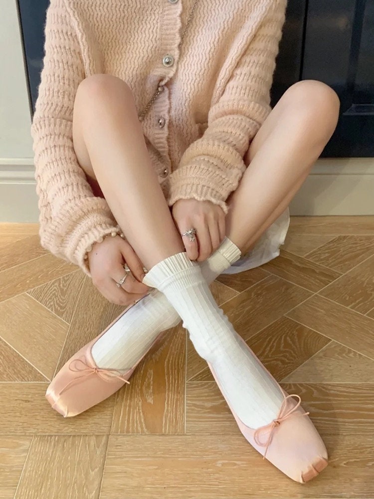 Ruffle Crew Socks For Women