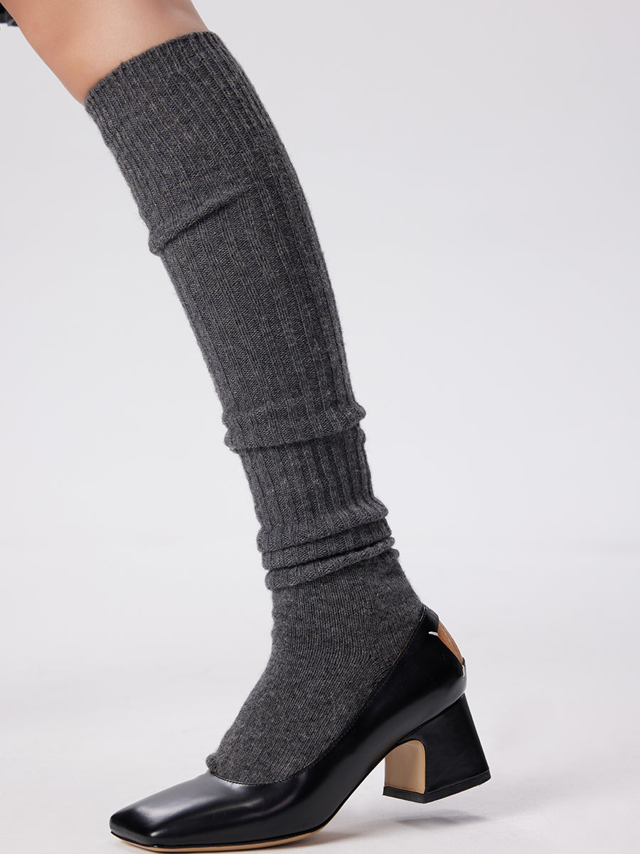Ribbed Thigh High Socks