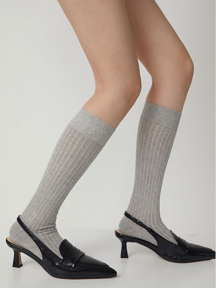 Stripe Slouch Knee High Socks For Women