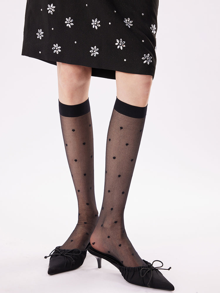 Polka Dots Knee High Socks