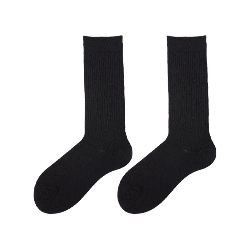 Ribbed Knit Slouch Crew Socks / Calf Socks For Women