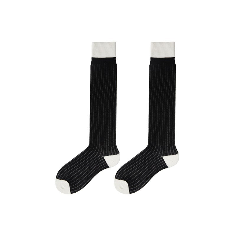 Stripe Semi-Sheer Knee High Socks For Women