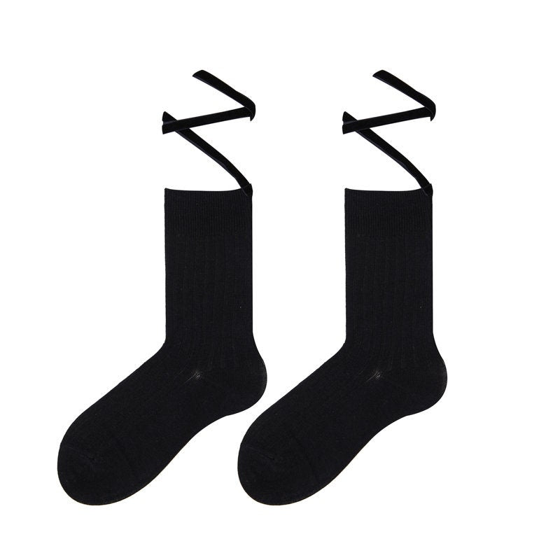 Cross Ribbon Crew Socks For Women