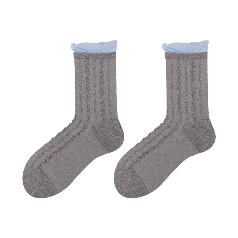 Slouch Textured Crew Socks For Women